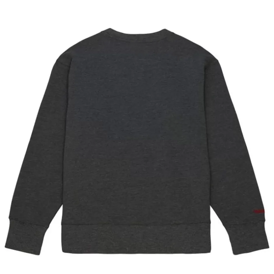 Men Mitchell & Ness Hoodies & Sweatshirts-Playoff Win 2.0 Crew Vintage Chicago Bulls