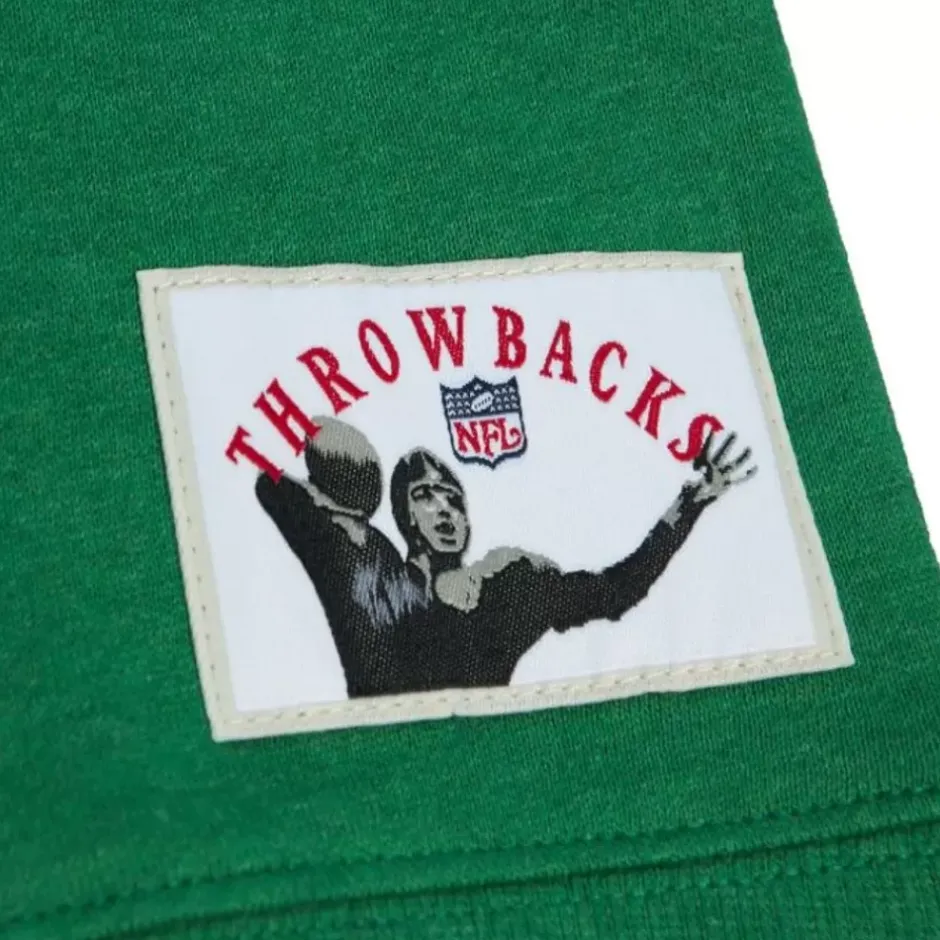 Men Mitchell & Ness Hoodies & Sweatshirts-Playoff Win 2.0 Crew Vintage Philadelphia Eagles
