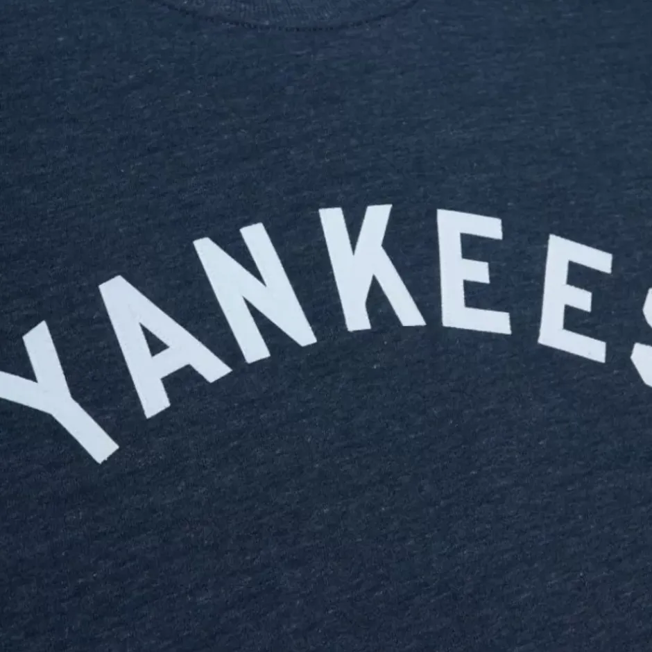 Men Mitchell & Ness Hoodies & Sweatshirts-Playoff Win 2.0 Crew Vintage New York Yankees