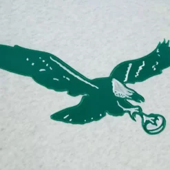 Men Mitchell & Ness Hoodies & Sweatshirts-Playoff Win 2.0 Crew Vintage Philadelphia Eagles
