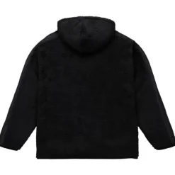 Men Mitchell & Ness Hoodies & Sweatshirts-Polar Fleece 1/4 Zip Pullover Hoodie Oakland Raiders