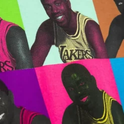Men Mitchell & Ness T-Shirts & Tops-Pop Art Tee Los Angeles Lakers Magic Johnson