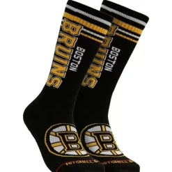 Woman Mitchell & Ness Accessories-Power Play Crew Socks Boston Bruins