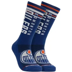 Woman Mitchell & Ness Accessories-Power Play Crew Socks Edmonton Oilers