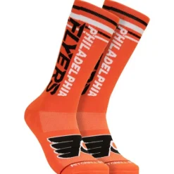 Woman Mitchell & Ness Accessories-Power Play Crew Socks Philadelphia Flyers