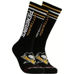 Woman Mitchell & Ness Accessories-Power Play Crew Socks Pittsburgh Penguins