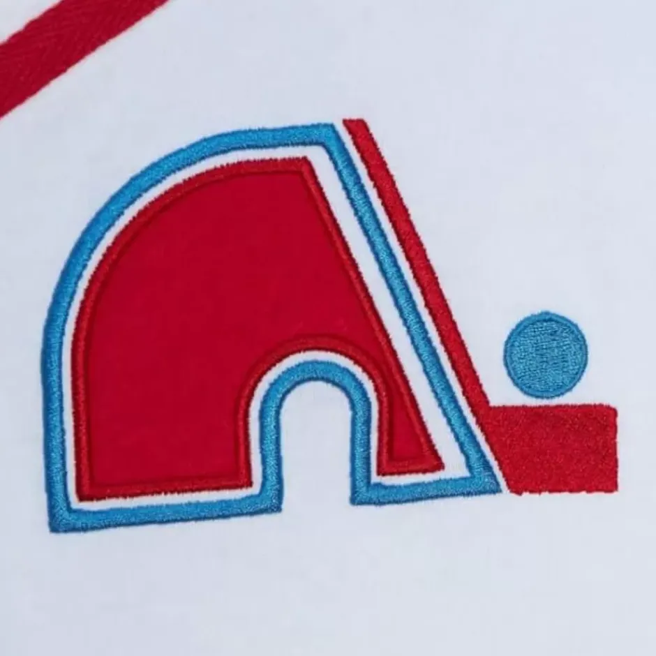 Men Mitchell & Ness T-Shirts & Tops-Practice Day Button Front Jersey Quebec Nordiques