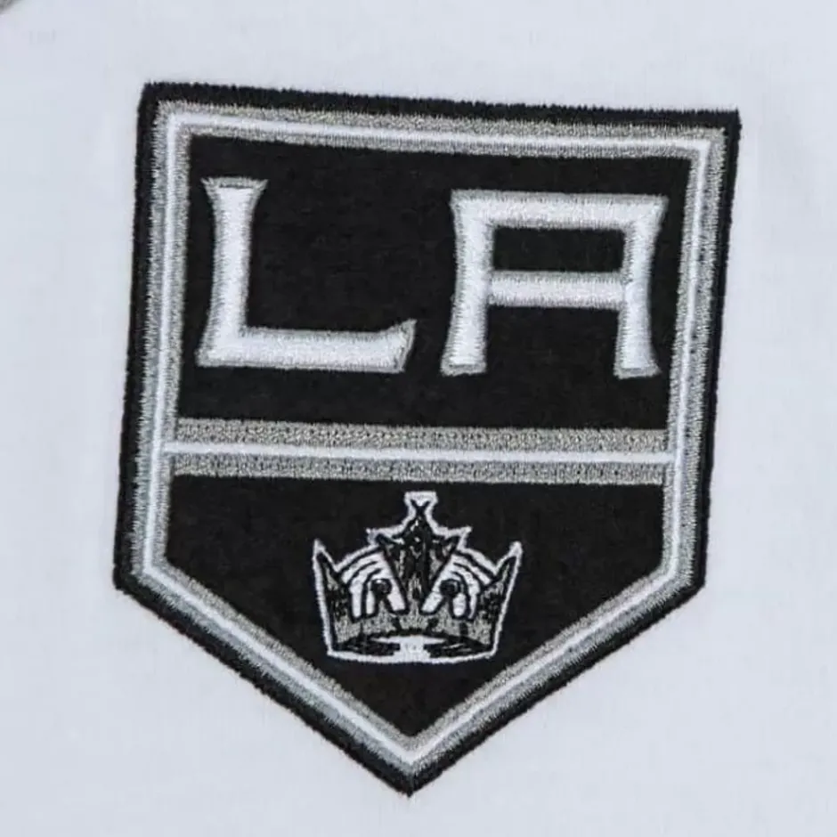 Men Mitchell & Ness T-Shirts & Tops-Practice Day Button Front Jersey Los Angeles Kings