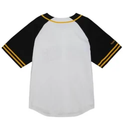 Men Mitchell & Ness T-Shirts & Tops-Practice Day Button Front Jersey Pittsburgh Penguins