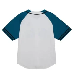 Men Mitchell & Ness T-Shirts & Tops-Practice Day Button Front Jersey San Jose Sharks