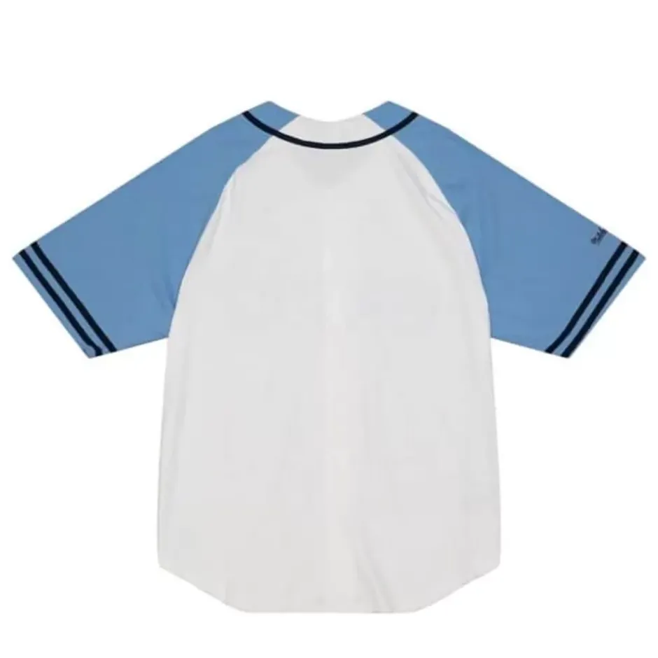 Men Mitchell & Ness T-Shirts & Tops-Practice Day Button Front Jersey University Of North Carolina