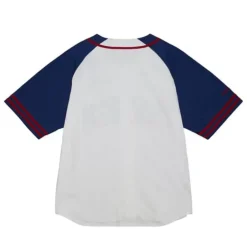 Men Mitchell & Ness T-Shirts & Tops-Practice Day Button Front Jersey New York Rangers