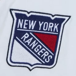 Men Mitchell & Ness T-Shirts & Tops-Practice Day Button Front Jersey New York Rangers