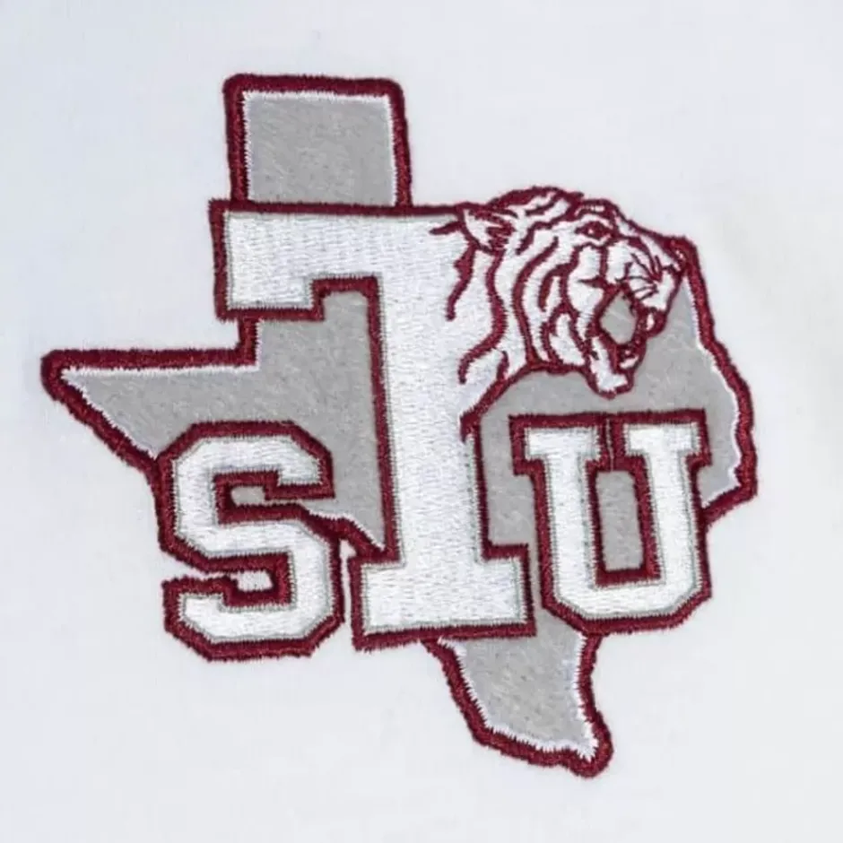 Men Mitchell & Ness T-Shirts & Tops-Practice Day Button Front Jersey Texas Southern University