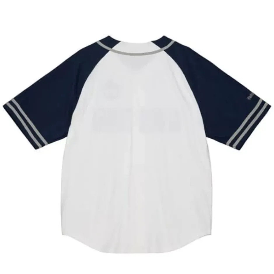 Men Mitchell & Ness T-Shirts & Tops-Practice Day Button Front Jersey Georgetown University