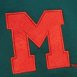 Men Mitchell & Ness Hoodies & Sweatshirts-Pre-Game Ss Fleece Hoodie University Of Miami