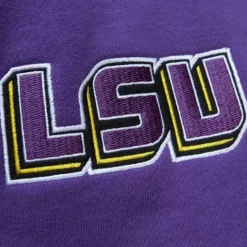 Men Mitchell & Ness Hoodies & Sweatshirts-Pre-Game Ss Fleece Hoodie Louisiana State University