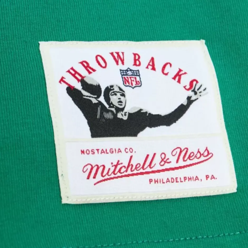 Men Mitchell & Ness T-Shirts & Tops-Premium Pocket Photo Tee Philadelphia Eagles Randall Cunningham