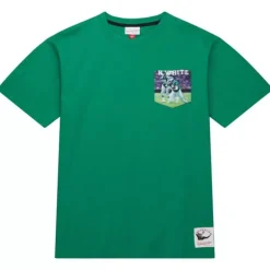 Men Mitchell & Ness T-Shirts & Tops-Premium Pocket Photo Tee Philadelphia Eagles Reggie White