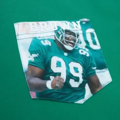 Men Mitchell & Ness T-Shirts & Tops-Premium Pocket Photo Tee Philadelphia Eagles Jerome Brown