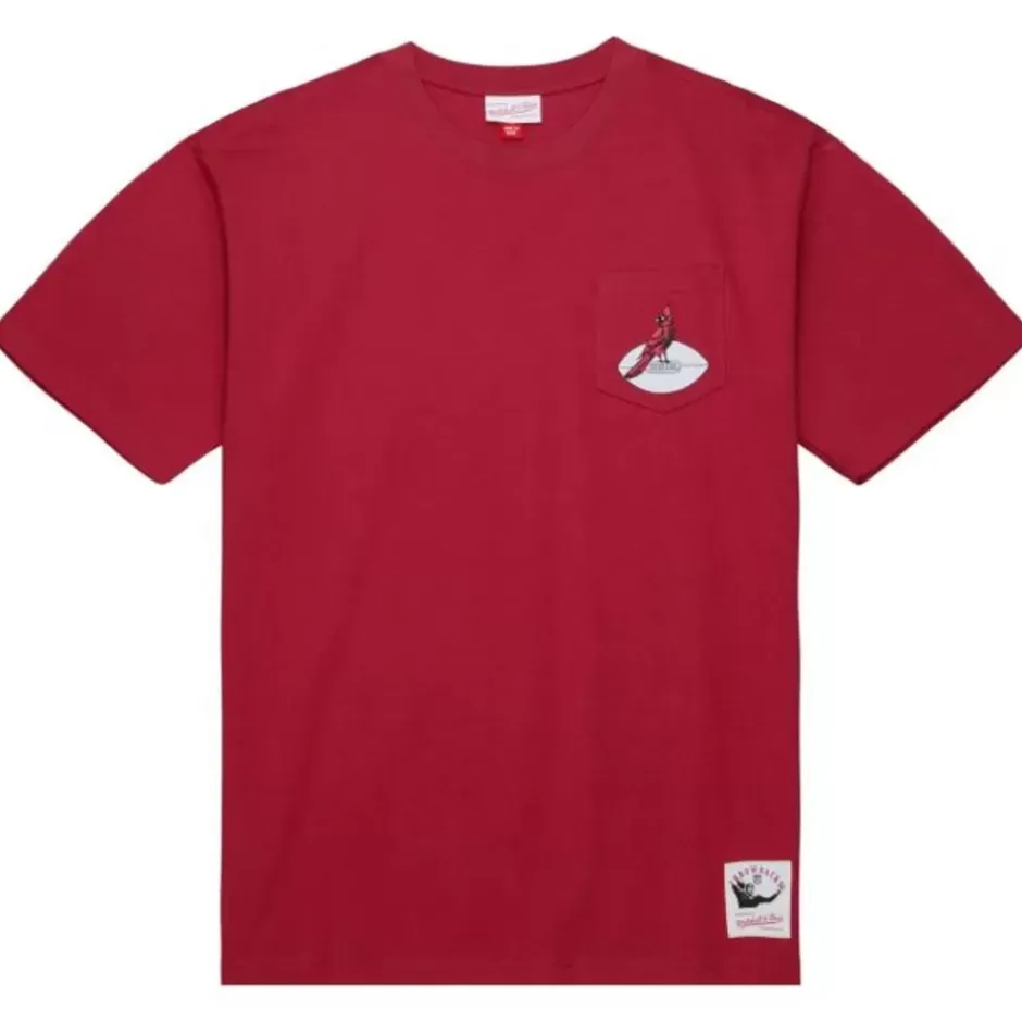 Men Mitchell & Ness T-Shirts & Tops-Premium Pocket Tee Arizona Cardinals
