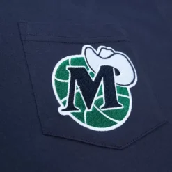 Men Mitchell & Ness T-Shirts & Tops-Premium Pocket Tee Dallas Mavericks