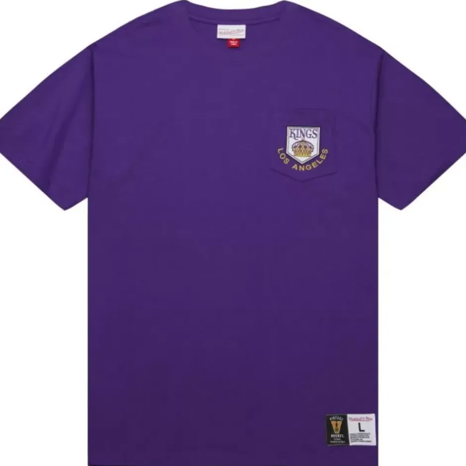 Men Mitchell & Ness T-Shirts & Tops-Premium Pocket Tee Los Angeles Kings