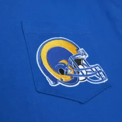 Men Mitchell & Ness T-Shirts & Tops-Premium Pocket Tee Los Angeles Rams