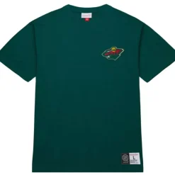 Men Mitchell & Ness T-Shirts & Tops-Premium Pocket Tee Minnesota Wild