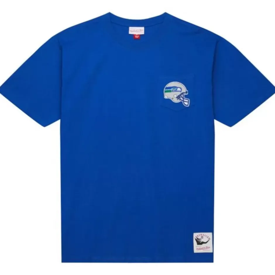 Men Mitchell & Ness T-Shirts & Tops-Premium Pocket Tee Seattle Seahawks