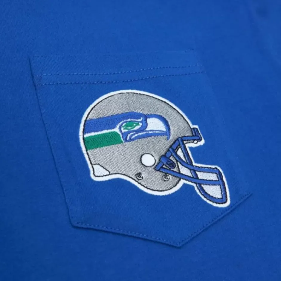 Men Mitchell & Ness T-Shirts & Tops-Premium Pocket Tee Seattle Seahawks