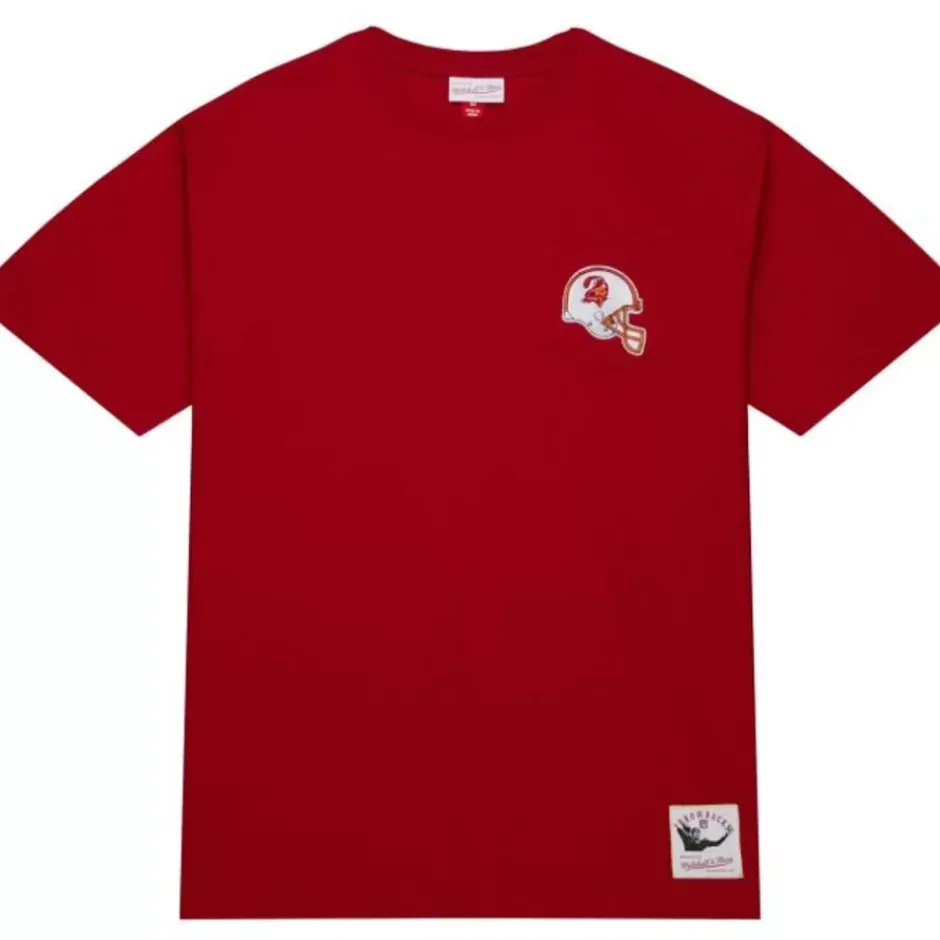 Men Mitchell & Ness T-Shirts & Tops-Premium Pocket Tee Tampa Bay Buccaneers