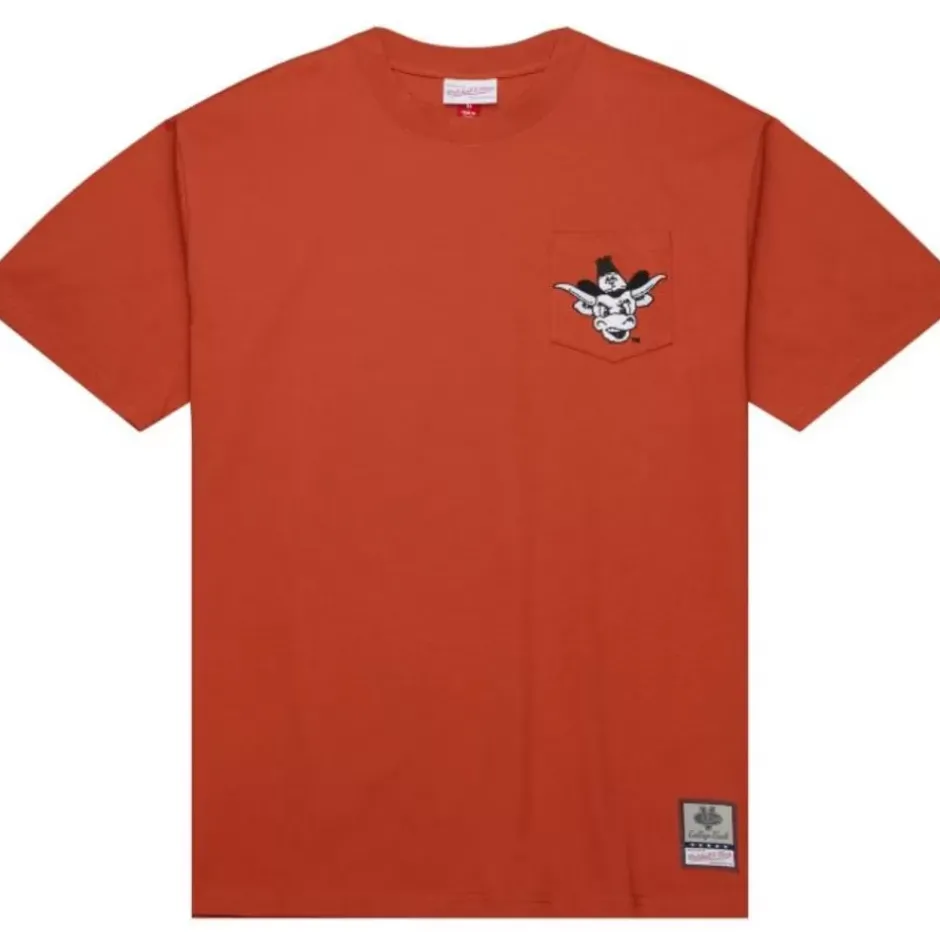 Men Mitchell & Ness T-Shirts & Tops-Premium Pocket Tee University Of Texas At Austin