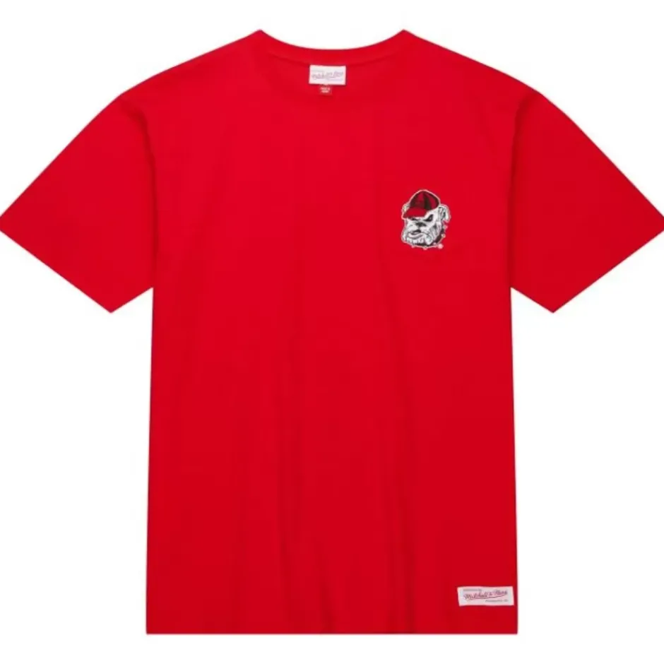 Men Mitchell & Ness T-Shirts & Tops-Premium Pocket Tee University Of Georgia