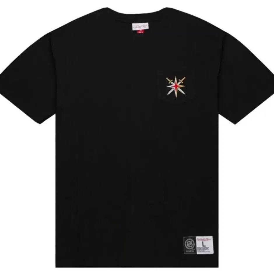 Men Mitchell & Ness T-Shirts & Tops-Premium Pocket Tee Vegas Golden Knights
