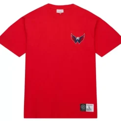 Men Mitchell & Ness T-Shirts & Tops-Premium Pocket Tee Washington Capitals