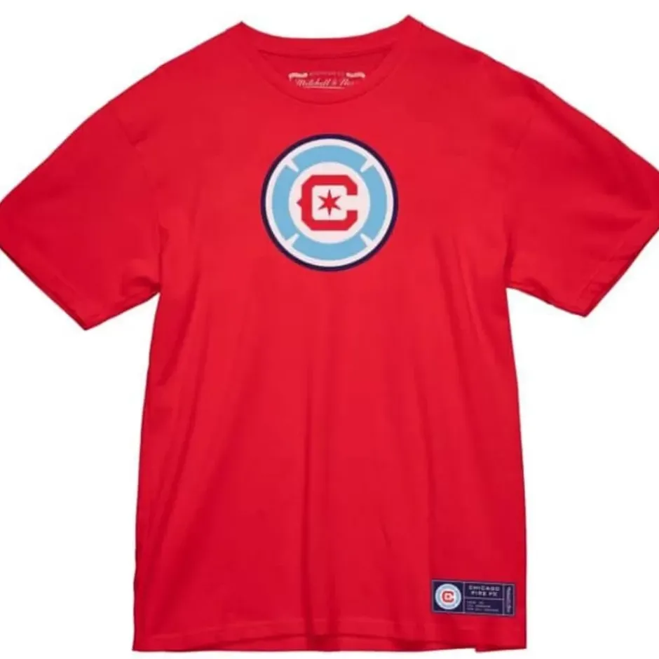 Men Mitchell & Ness T-Shirts & Tops-Primary Logo Ss Tee Chicago Fire