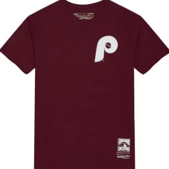 Men Mitchell & Ness T-Shirts & Tops-Primary Tee Philadelphia Phillies