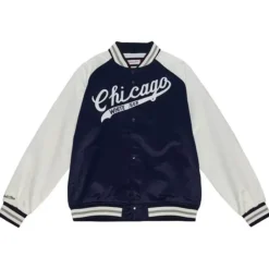 Men Mitchell & Ness Jackets & Outerwear-Primetime Lightweight Satin Jacket Chicago White Sox