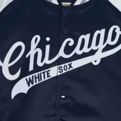Men Mitchell & Ness Jackets & Outerwear-Primetime Lightweight Satin Jacket Chicago White Sox