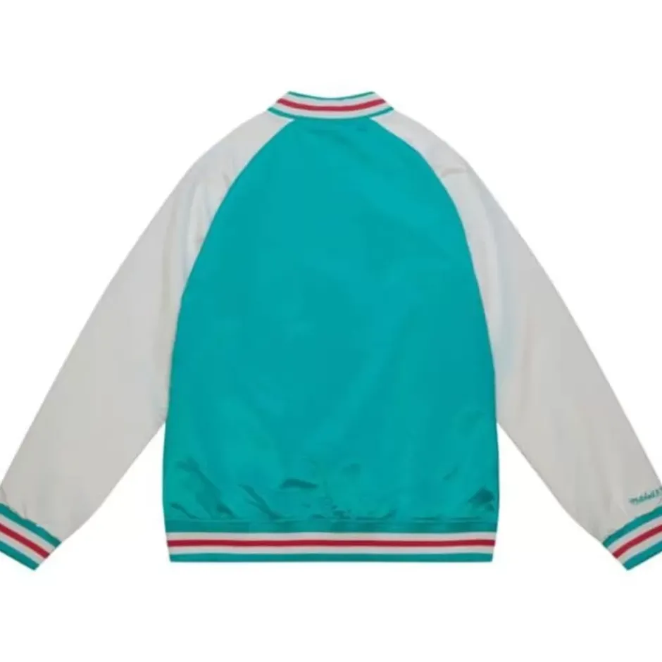 Men Mitchell & Ness Jackets & Outerwear-Primetime Lightweight Satin Jacket San Antonio Spurs