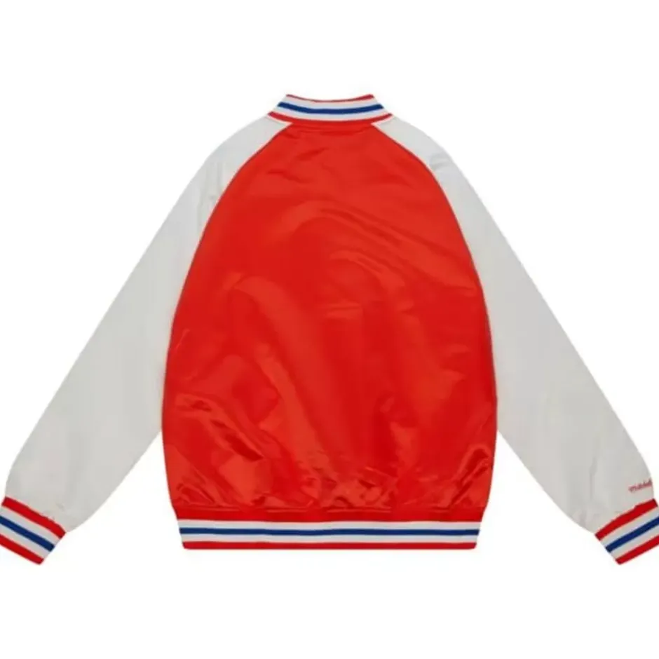 Men Mitchell & Ness Jackets & Outerwear-Primetime Lightweight Satin Jacket New York Knicks