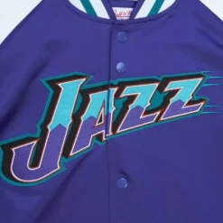 Men Mitchell & Ness Jackets & Outerwear-Primetime Lw Satin Jacket Utah Jazz