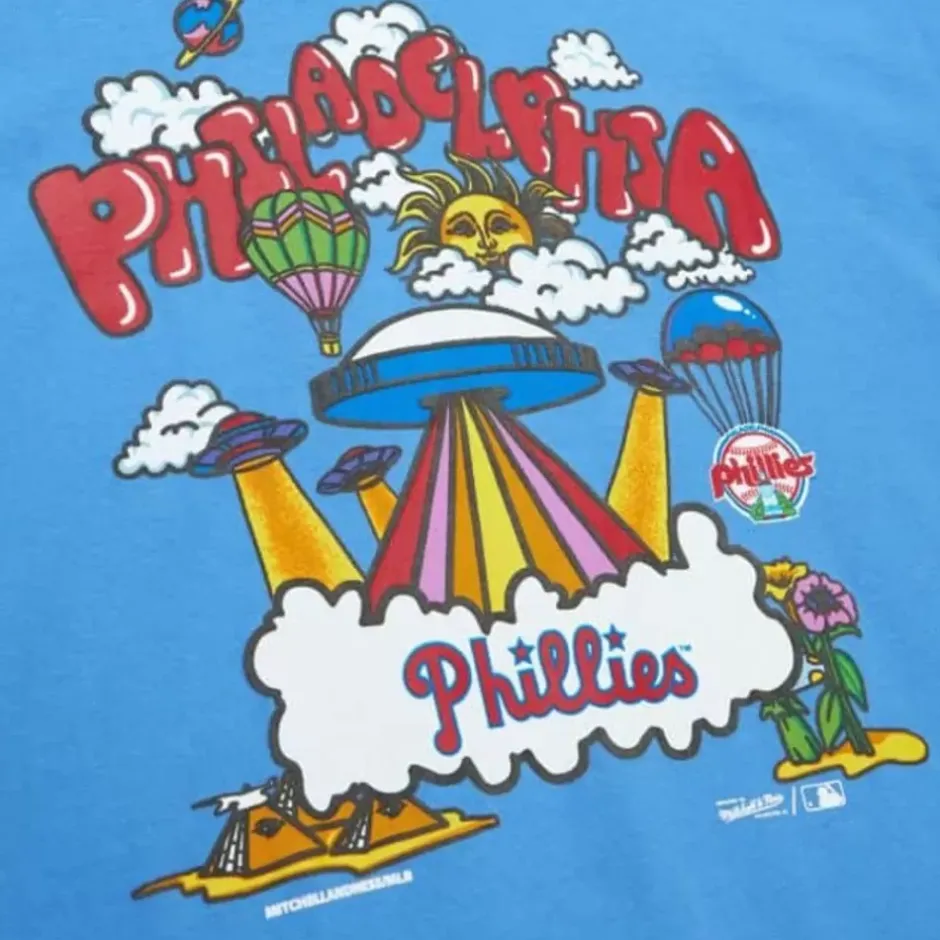 Men Mitchell & Ness T-Shirts & Tops-Psychedelic Ss Tee Philadelphia Phillies