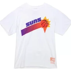 Men Mitchell & Ness T-Shirts & Tops-Puff Logo Tee Phoenix Suns