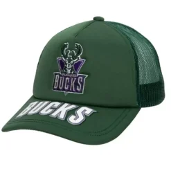 Mitchell & Ness Snapback-Puff The Magic Trucker Snapback Hwc Milwaukee Bucks