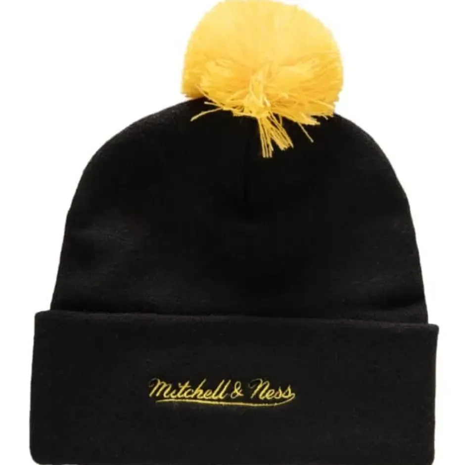 Mitchell & Ness Knit-Punch Out Pom Knit Boston Bruins