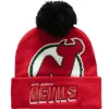 Mitchell & Ness Knit-Punch Out Pom Knit New Jersey Devils