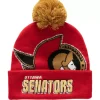 Mitchell & Ness Knit-Punch Out Pom Knit Ottawa Senators