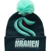 Mitchell & Ness Knit-Punch Out Pom Knit Seattle Kraken